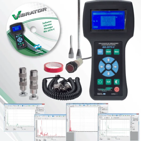 VIBRATOR -  Analizador de vibraciones y colector de datos - MA-2070-C
