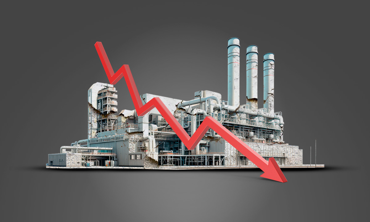 Industria en crisis: cierre masivo de empresas y contracción productiva en Argentina.