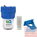 Filtro de agua a cartucho, vaso normal 5" con cartucho de acero inoxidable Hidroquil