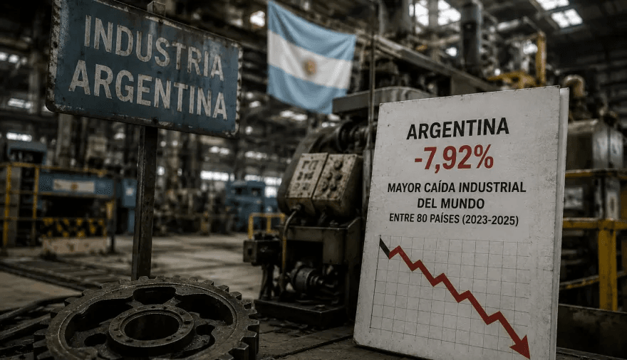 Una caída que supera el promedio mundial: la industria argentina en el ranking global.