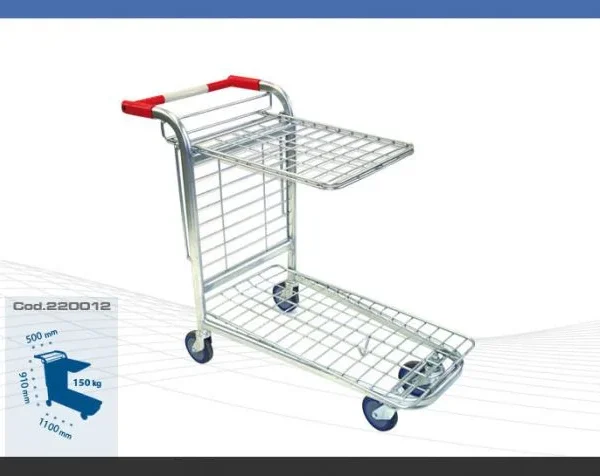 Carro de logística con estante rebatible