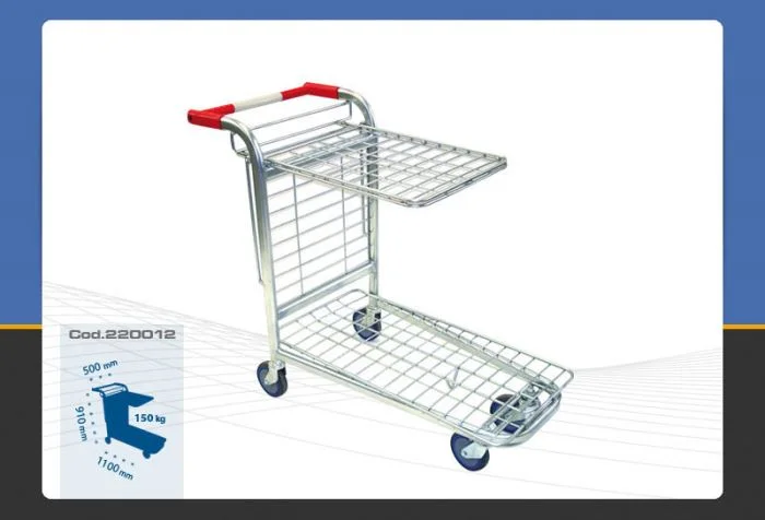 Carro de logística con estante rebatible