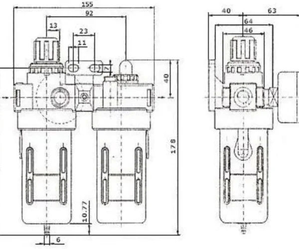 Filtro regulador lubricador A/B-DMC