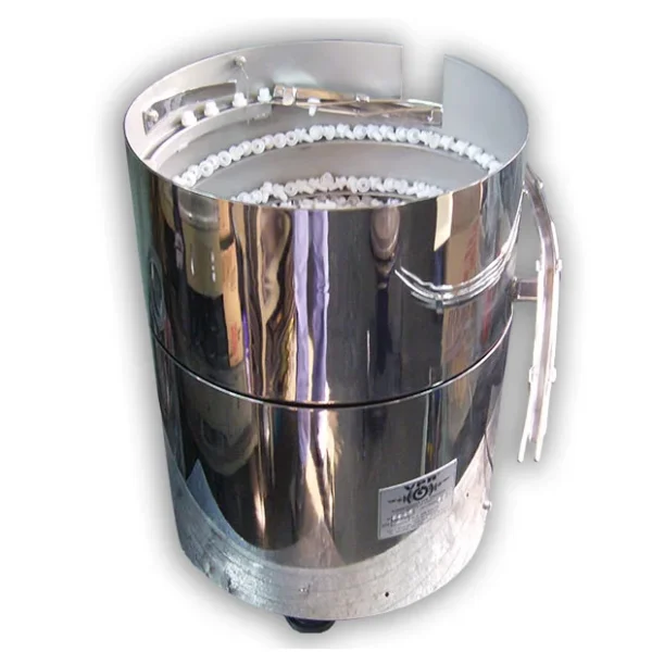 Alimentador de 300mm de diámetro en acero inoxidable para insertos oftalmológicos