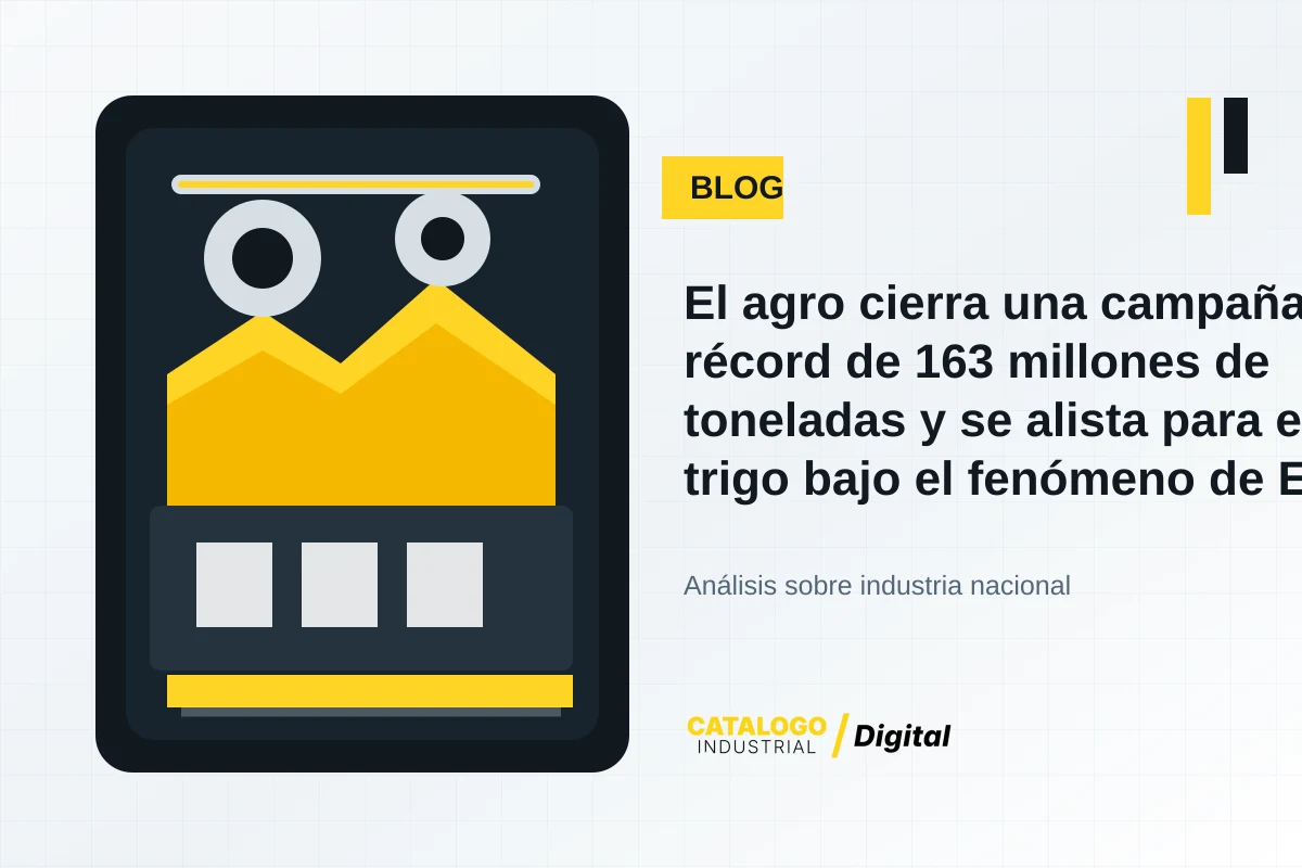 Imagen editorial industrial de Catálogo Industrial Digital sobre El agro cierra una campaña gruesa récord de 163 millones de toneladas y se alista para el trig
