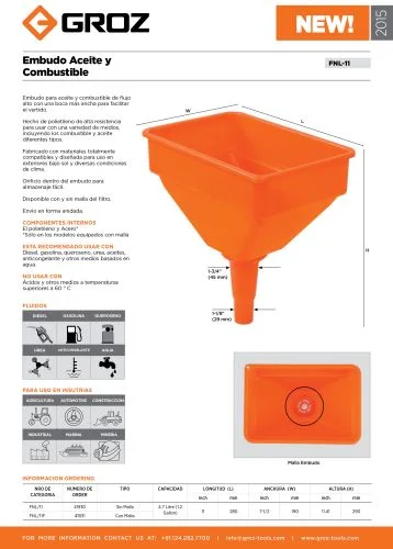 Embudo con filtro separador de agua y combustible
