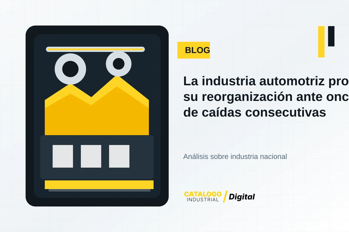 Imagen editorial industrial de Catálogo Industrial Digital sobre La industria automotriz profundiza su reorganización ante once meses de caídas consecutivas