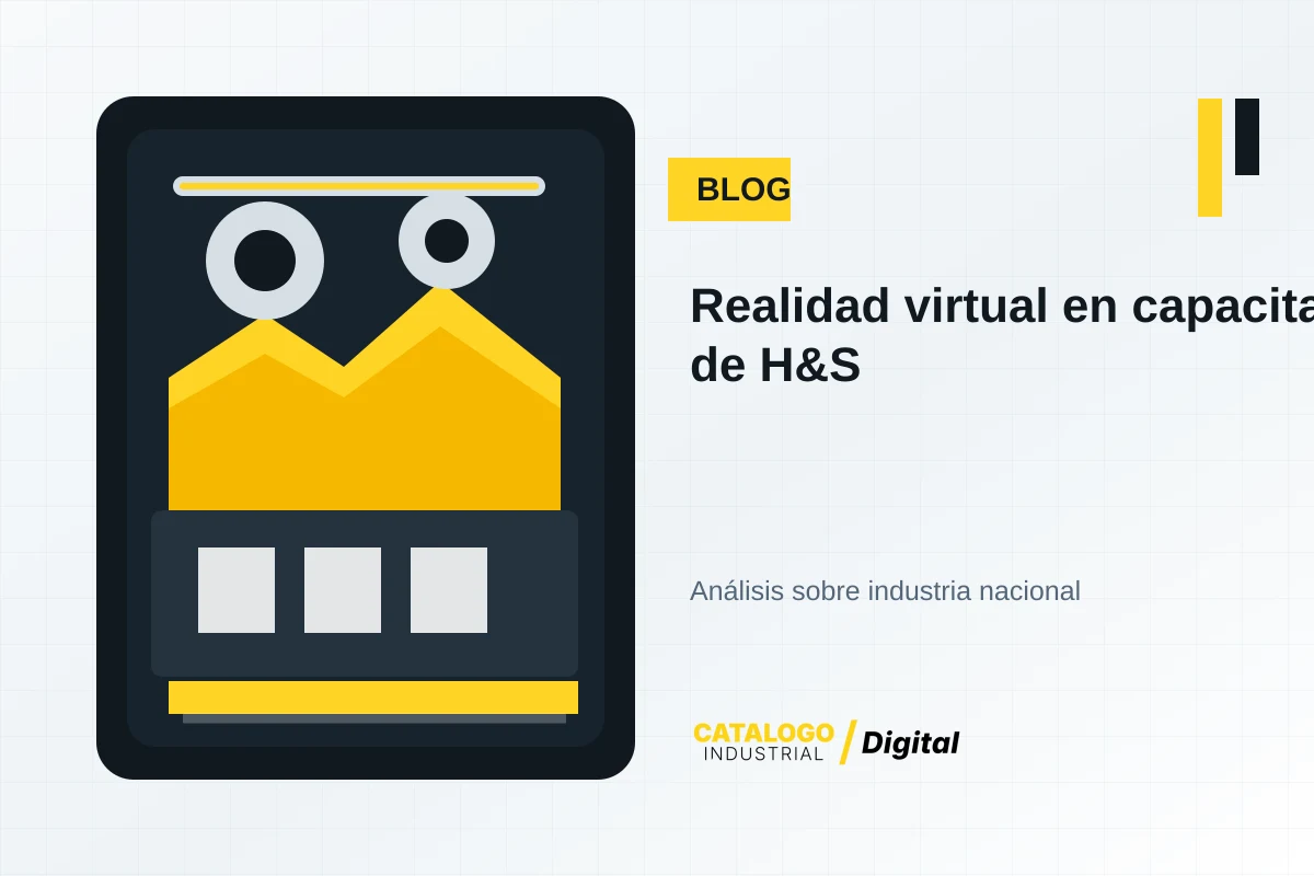 Imagen editorial industrial de Catálogo Industrial Digital sobre Realidad virtual en capacitaciones de H&S